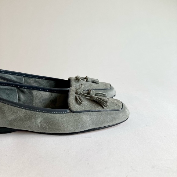 Enzo Angiolini Grey Suede Genuine Leather Loafers size 9 - Picture 4 of 15